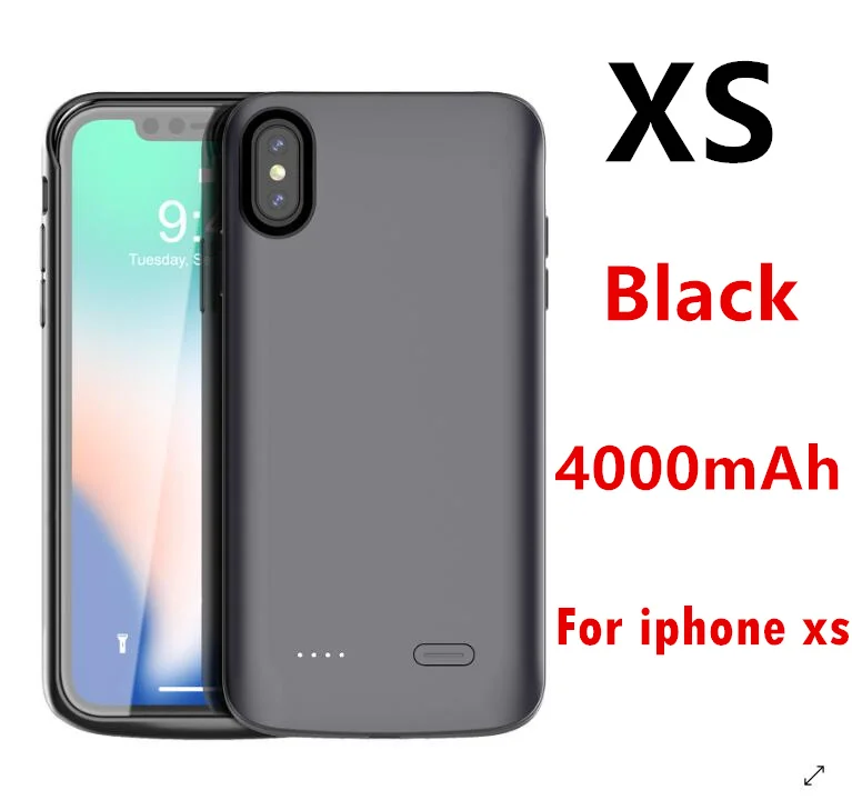 Black for iphone XS Новейший Внешний чехол Gagaking для iphone X, XS, XSmax, XR, портативное зарядное устройство, чехол для apple X 6000 мАч, Ультратонкий внешний аккумулятор - Цвет: Black for iphone XS