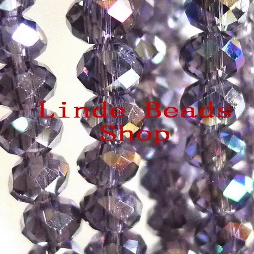 

Free Shipping! 8mm AAA Top Quality Crystal 5040 Rondelle Beads-Amethys AB Colour B080429AB