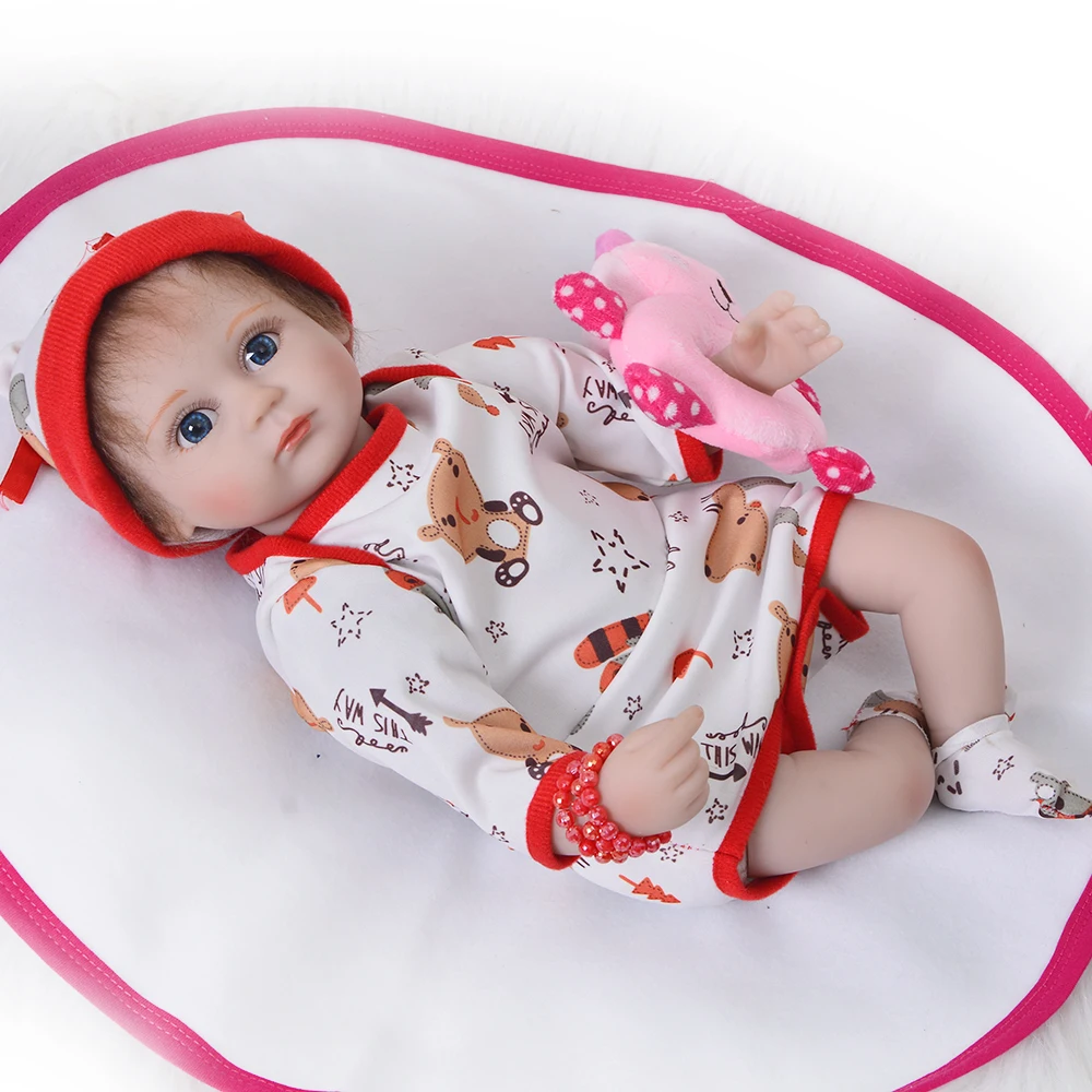Горячая Распродажа 43 см кукла новорожденная Мягкая силиконовая виниловая