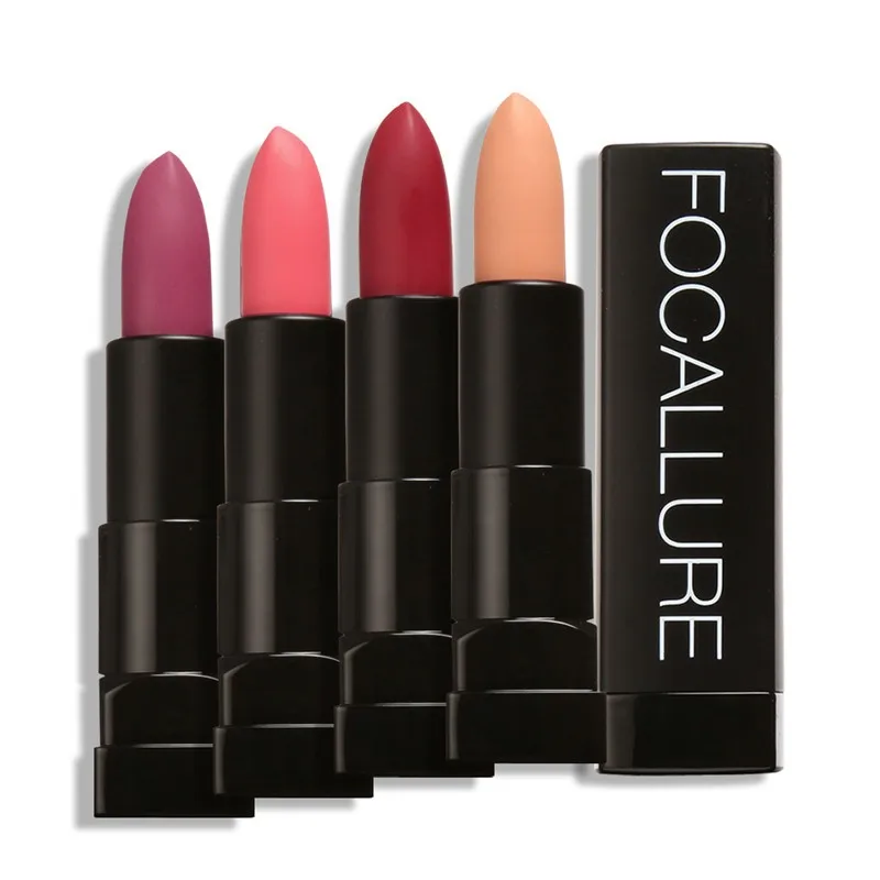 FOCALLURE, 12 матовых цветов, губная помада, стойкая, водостойкая, матовая губная помада, матовый макияж, блеск для губ, макияж