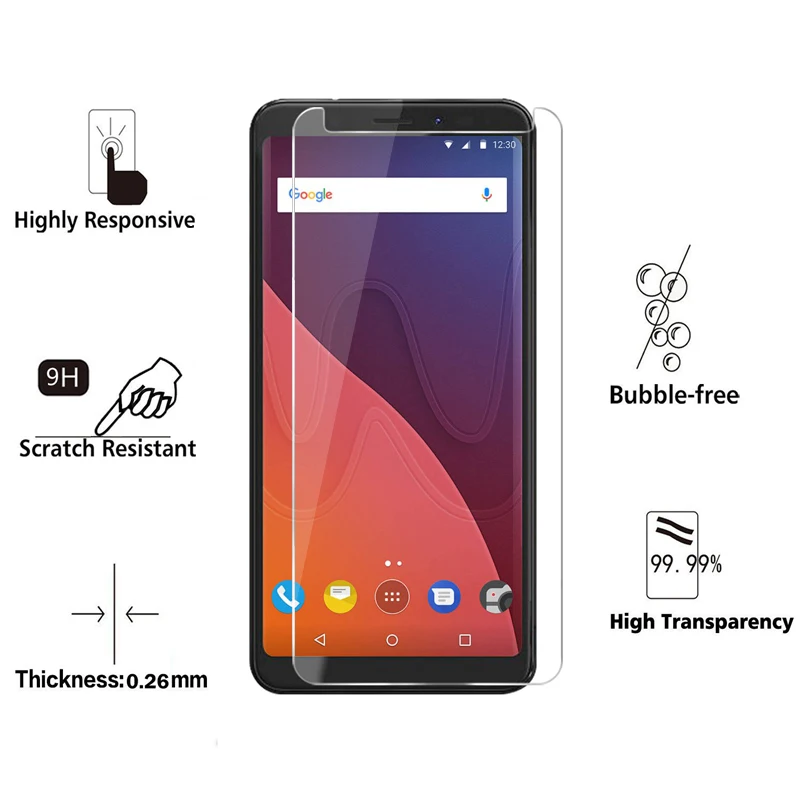 Fecoprior 2PCS/Lot View Tempered Glass For Wiko XL Prime Screen Protector HD Protective Toughened Hard Film | Мобильные телефоны и