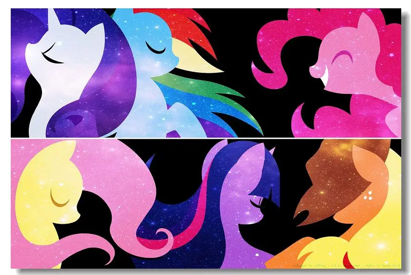 Мой маленький пони дружба комиксов плакат шелковый 36 x 24 30 20 дюймов большой