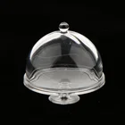 Кукольный домик, миниатюрная 112 шкала, прозрачная десертная закуска с полукруглойполукруглой крышкой, притворяться, играть, классические кухонные игрушки для детей