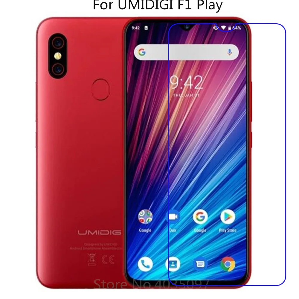 2 шт для UMIDIGI F1 Play закаленное стекло 9H 2.5D Защита экрана смартфон стеклянная пленка