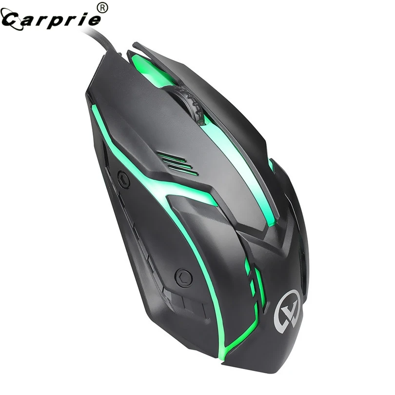 CARPRIE 1 шт. Проводная игровая мышь цветной светодиодный светильник 2400DPI оптическая