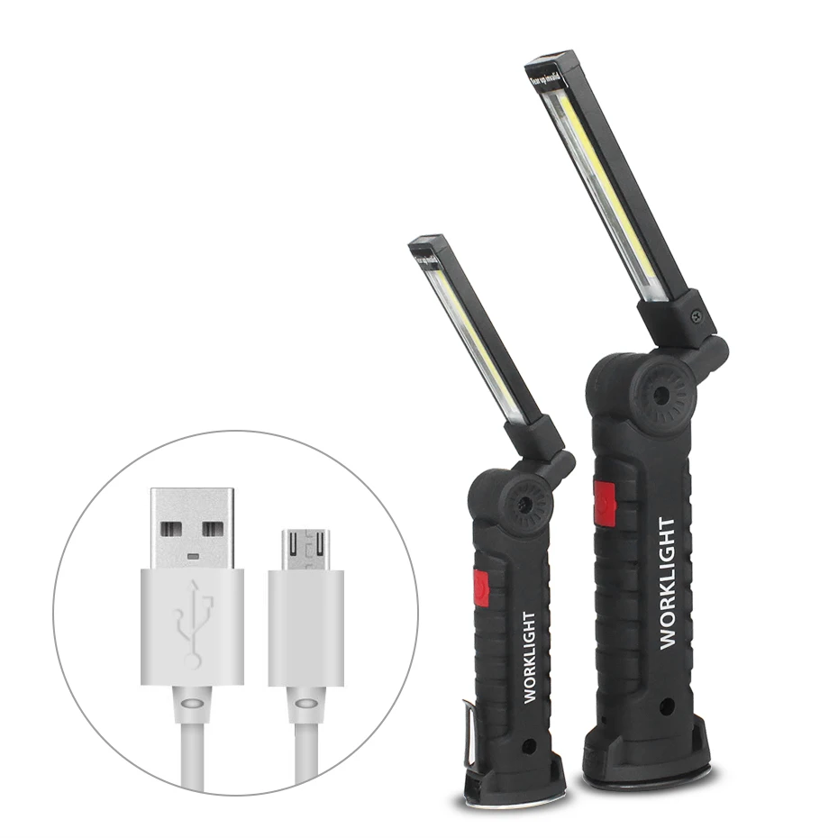 Минисветильник юрный USB Перезаряжаемый фонарик с сильным магнитом Ультраяркий