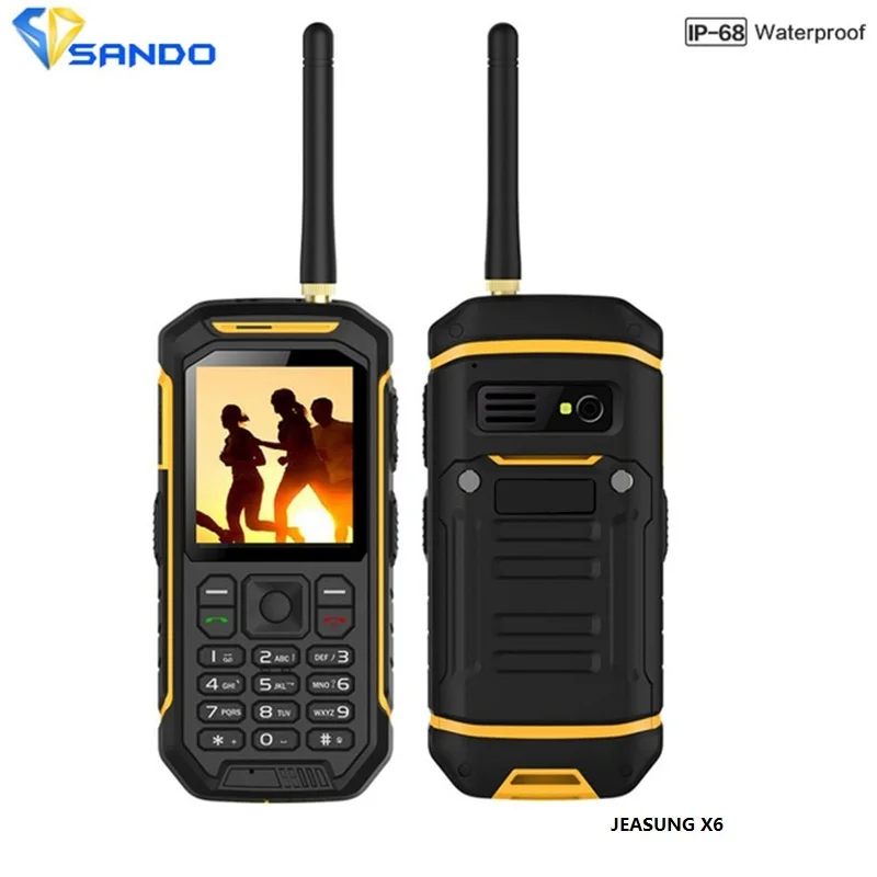 Jeasung X6 IP68 Водонепроницаемый прочный мобильный телефон UHF Двухканальные рации