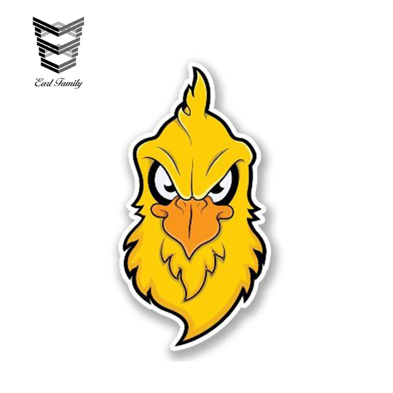 EARLFAMILY 13 см x 6 5 Автомобильная Наклейка с головой цыпленка смешная наклейка для