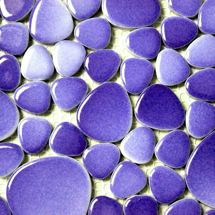 Синий цвет керамические камешек мозаики для пола кухня щитка прихожей бассейн