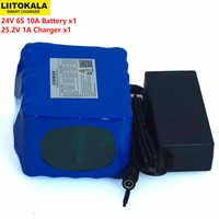 liitokal 24v 10ah 6s5p 18650 battery lithium battery 24v electric bicycle moped electric li ion battery pack25 2v 2a charger
