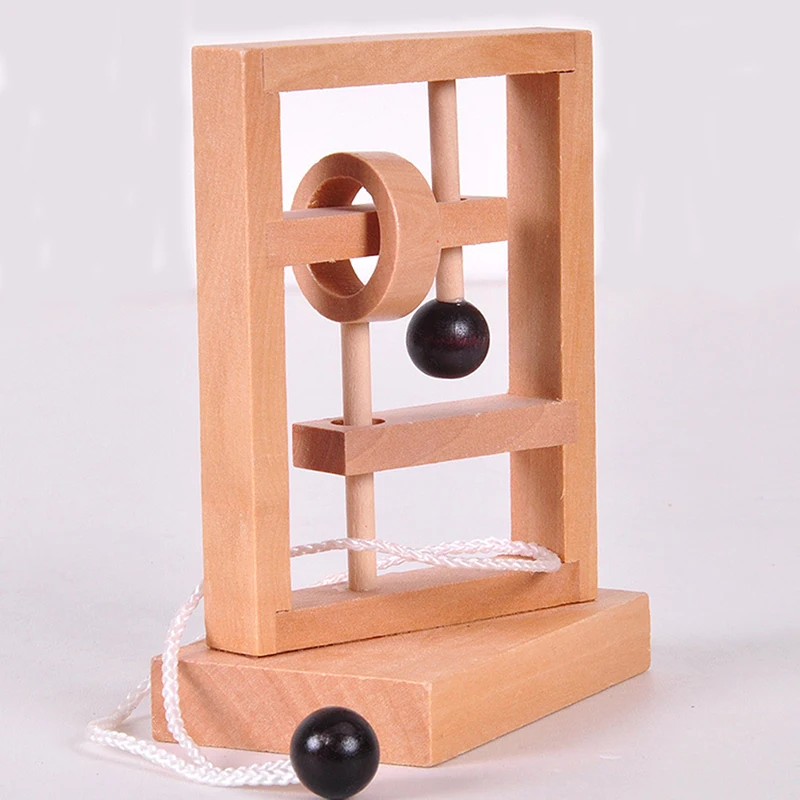 Новая настольная Новинка 3D деревянная веревка петля головоломка IQ Mind String игра