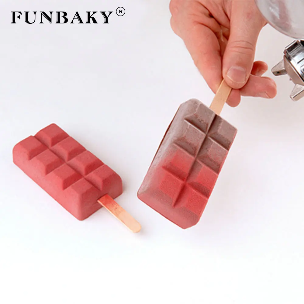 FUNBAKY форма решетки DIY силиконовая для мороженого мороженое с Деревянными