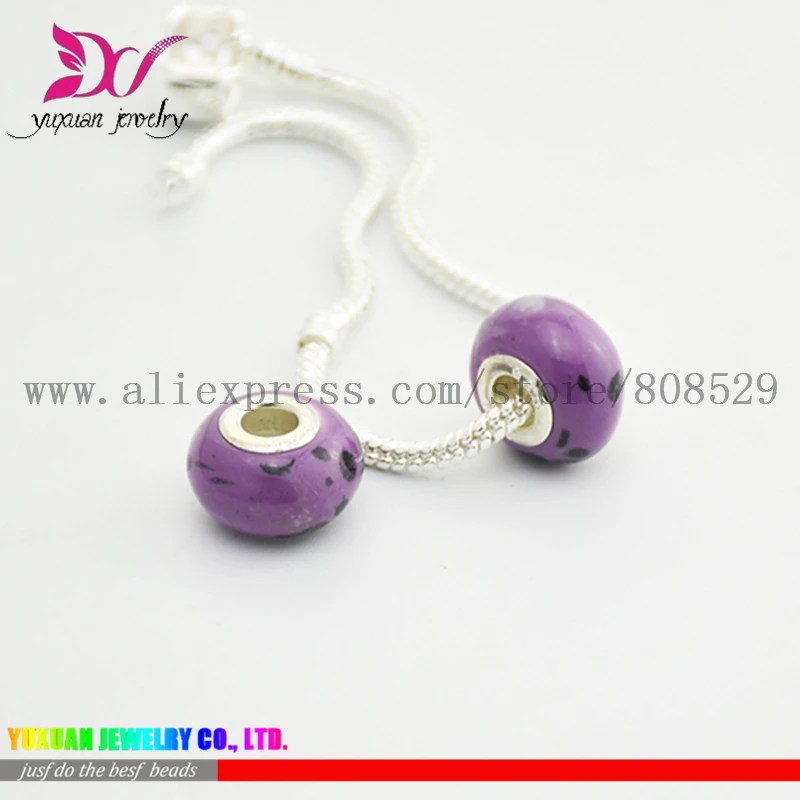 16 мм штамп Бусины с большим отверстием Подвески подходят для ювелирных браслетов