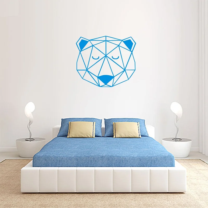 POOMOO DIY настенные наклейки s на стену Геометрическая голова медведя стикеры типа M49
