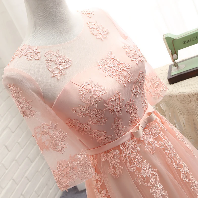 2017 Pink Bridesmaid Dresses V Neck Floor length QD009 Formal Prom Party Dress | Свадьбы и торжества