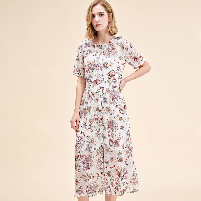 Платье из 100% натурального шелка летняя Новинка шелковое платье с коротким