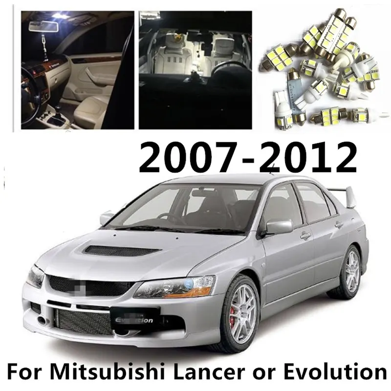 JGAUT для Mitsubishi 2007 2012 Lancer или Evolution 7 шт. Автомобильный свет светодио дный белый