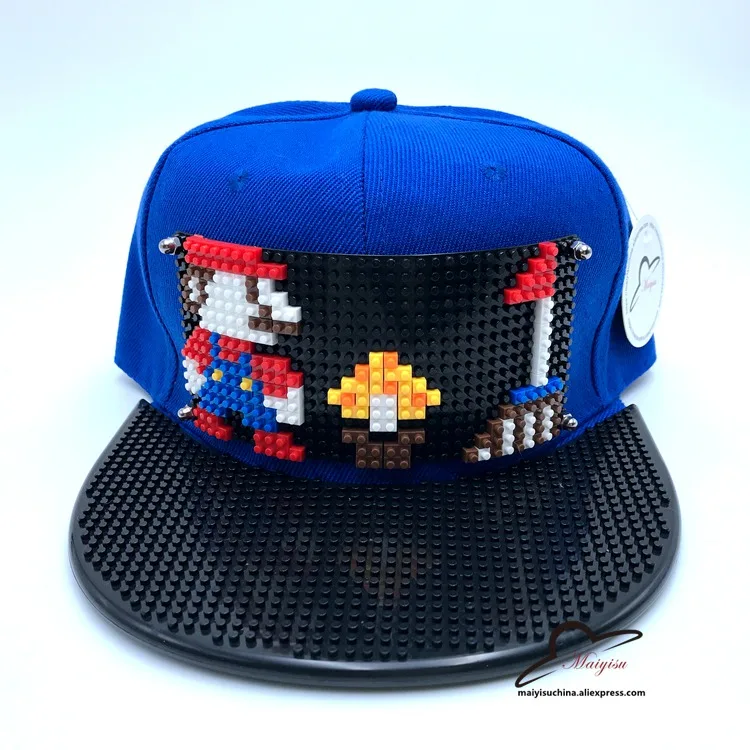 66 Мода Супер Марио мозаика настроить Snapback DIY Marie brick полями на заказ для шляпы хип-хоп Snapback шляпа бейсбольная Кепка - Цвет: 66