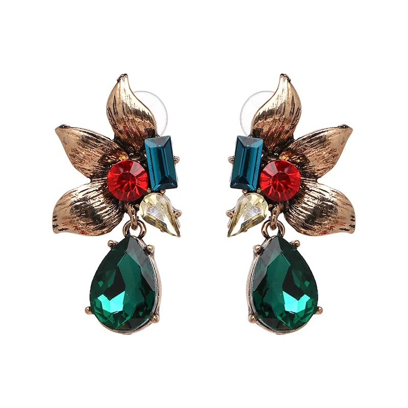 Vintage Rhinestone Earrings 2019 New Design Women Statement Drop Dangle Fashion Jewelry wholesale Brincos | Украшения и