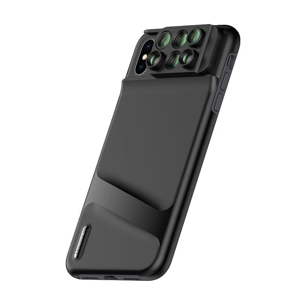 Объектив 6 в 1 с двойной камерой для iPhone X/XS/XR макро объектив широким углом обзора X