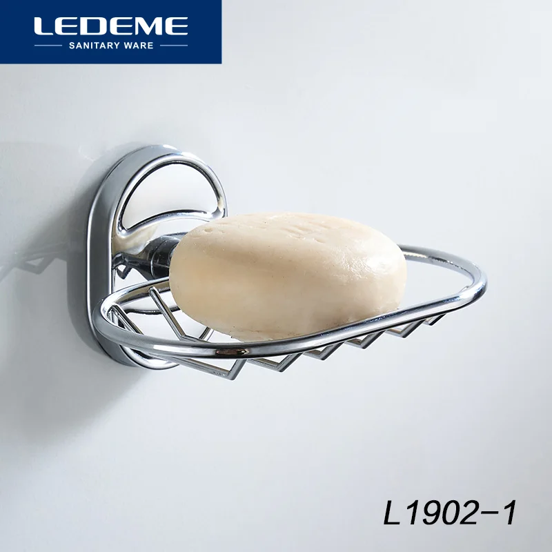 

LEDEME Stainless Steel Bathroom Soap Holder Shower Soap Dish Bathroom Tray Accessories Box Shelf wall Dishes Shelves L1902-1