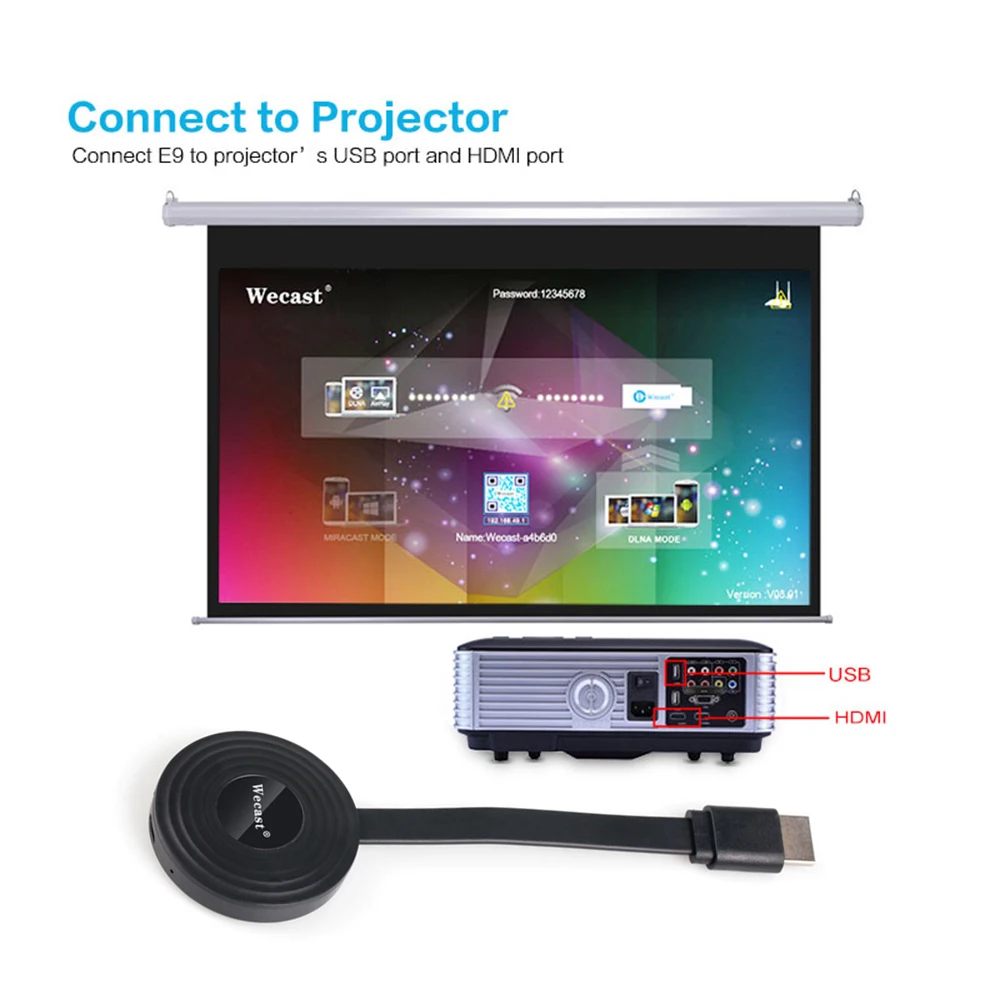 Беспроводной экран зеркальное устройство для Miracast/зеркальное отображение Airplay/Youtube телефон Дисплей Устройства Wi Fi HDMI ТВ ключ планшеты PC