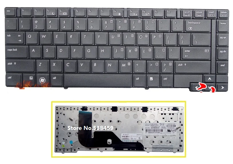 

SSEA New US keyboard Black For HP ProBook 6440b 6445b 6450b 6455b laptop US keyboard