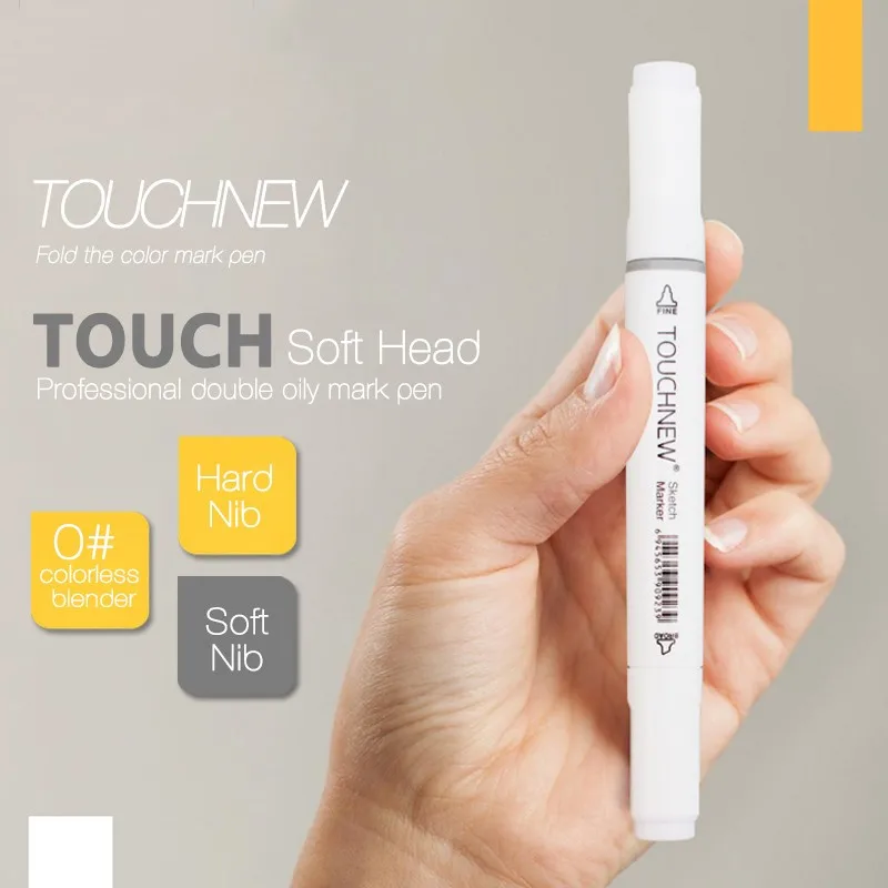 Touthnew 0# маркеры бесцветные блендер насадка эскиз Copic Маркер кисть для рисования анимация дизайн Манга краски поставки