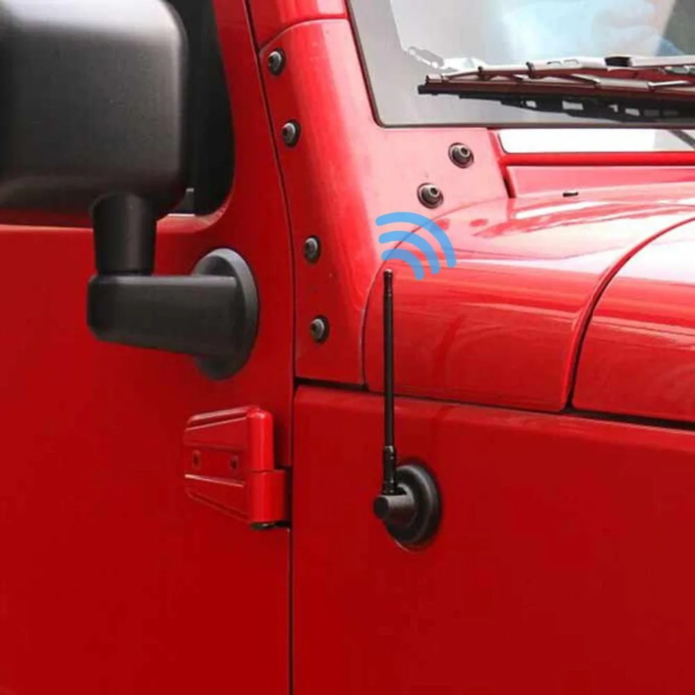 Автомобильная антенна 10 2 дюйма для Jeep Wrangler JK 07-17 черная FM радиоприемника