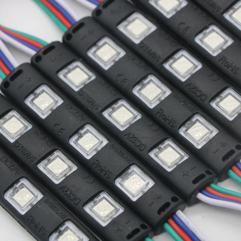 SZYOUMY Новое поступление SMD 5050 Светодиодный модуль RGB 3 светодиода черный корпус с