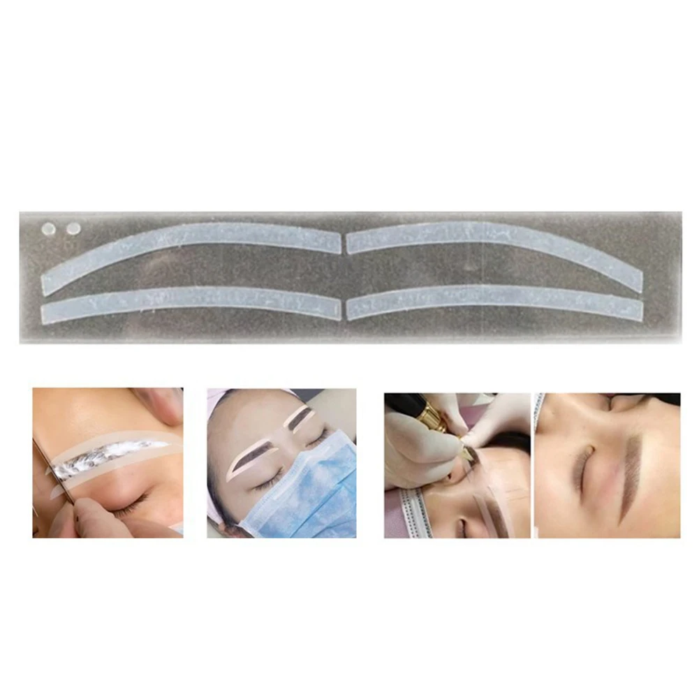 Новинка 6 пар одноразовых наклеек для бровей и татуажа Дополнительный шаблон