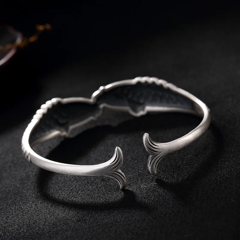 Женский матовый браслет из серебра 999 пробы|bangles fashion|bangles for womenbangles women |