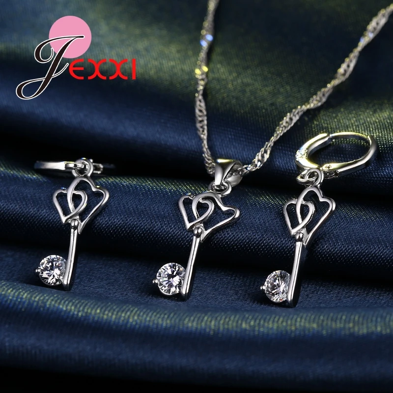 Женский ювелирный комплект из колье и серёг серебра 925 пробы|fashion jewellery sets|jewellery