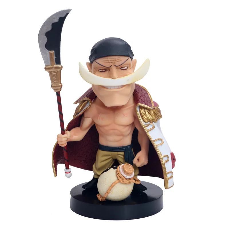

Anime One Piece White Beard Edward Newgate Q Version PVC Action Figure Collectible Model Toy Bobble Head Doll Gift brinquedos