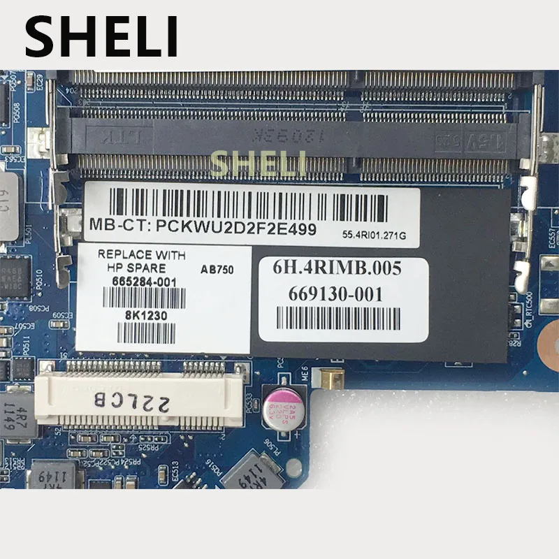 SHELI для hp 665284-001 Материнская плата для ноутбука DV6 DV6-6000 материнская плата протестирована