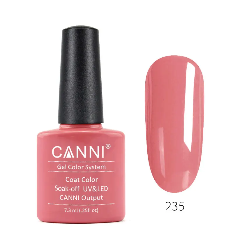 CANNI UV гель Лаки 7,3 мл французский Цвет 215-258 чехол с блестящей жемчужной блестящие шикарные женские босоножки с Светодиодный УФ-лампы для ногтей художественный Гель-лак для ногтей - Цвет: 235