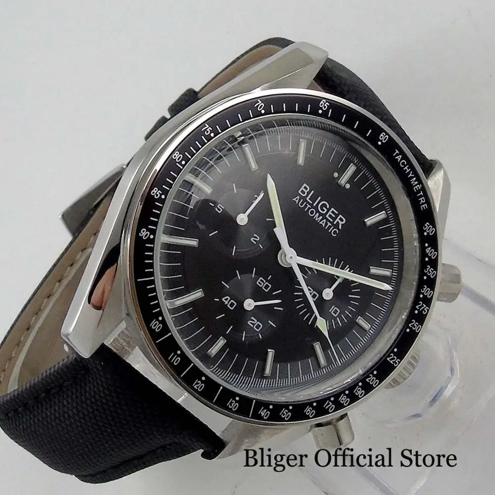 BLIGER 2019 новые модные автоматические мужские часы 40 мм с индикатором даты и недели