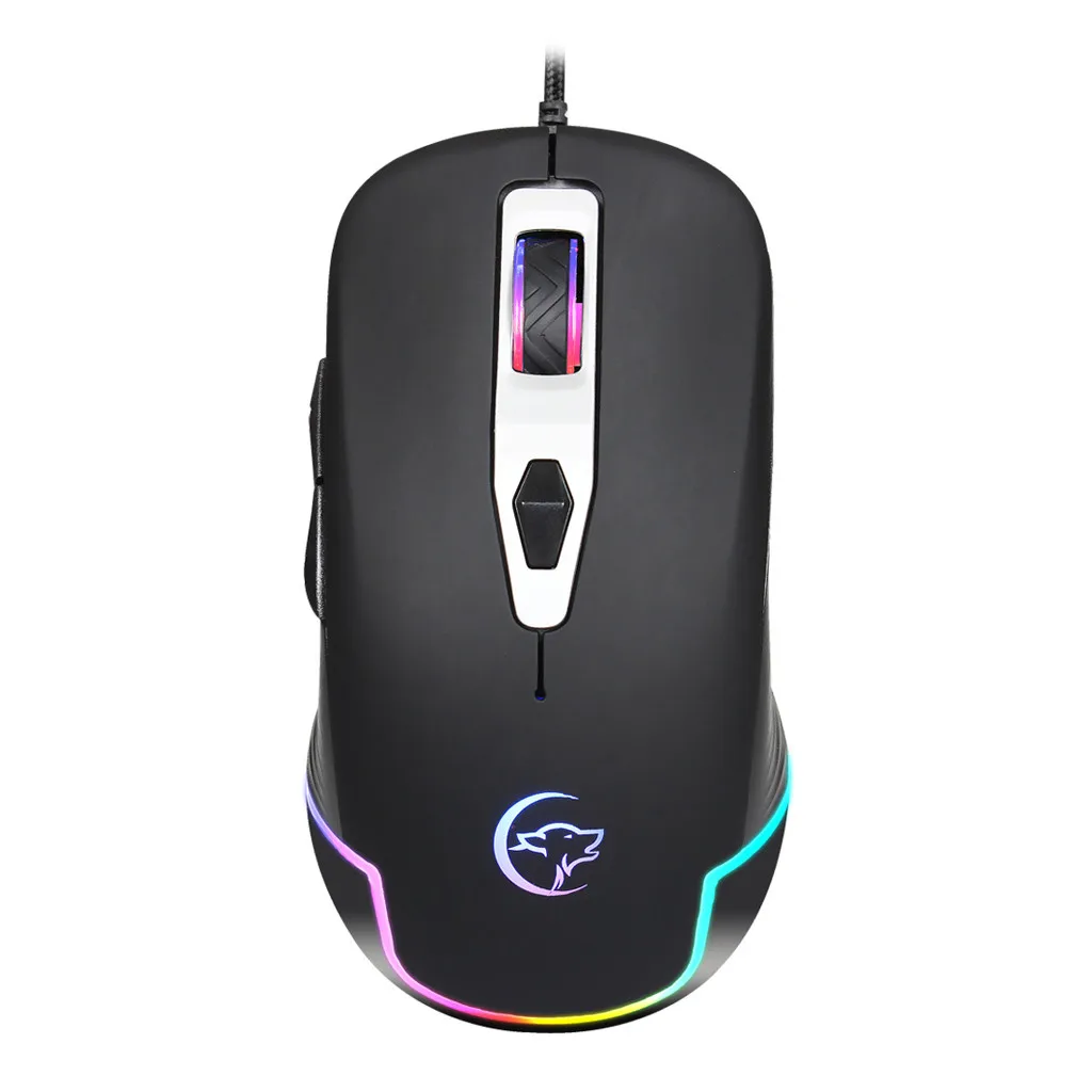 VOBERRY G827 USB Ergonomics Game Mouse RGB 6 Backlight Macro Program Button Black Machine|Мыши| |
