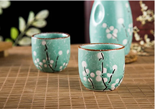GIEMZA керамическая чашка s Sake, кувшин, Япония, один горшок из четырех чашек, Набор бокалов для вина, маленький керамический бокал для вина, Пекинская опера, Facebook