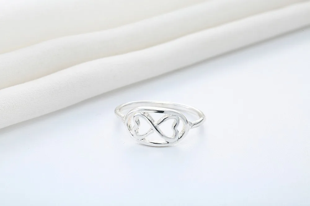 Кольцо женское посеребренное с 8 узелками бесконечность|knot ring|rings for womenring |