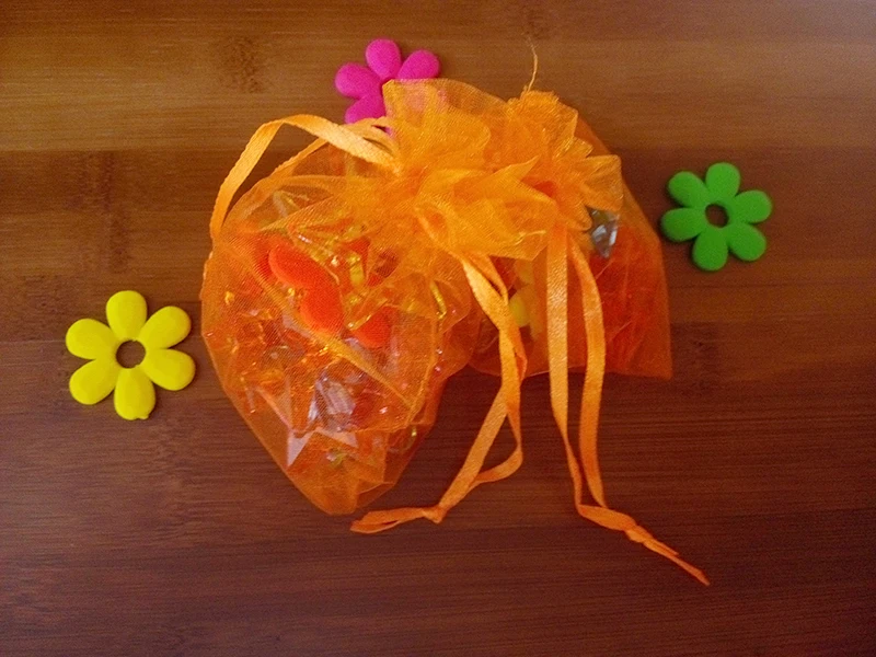 1000pcs 10*15cm Orange Organza Gift Bag Jewelry Packaging Display Bags Drawstring Pouch For Bracelets/necklace/wed Yarn Bag