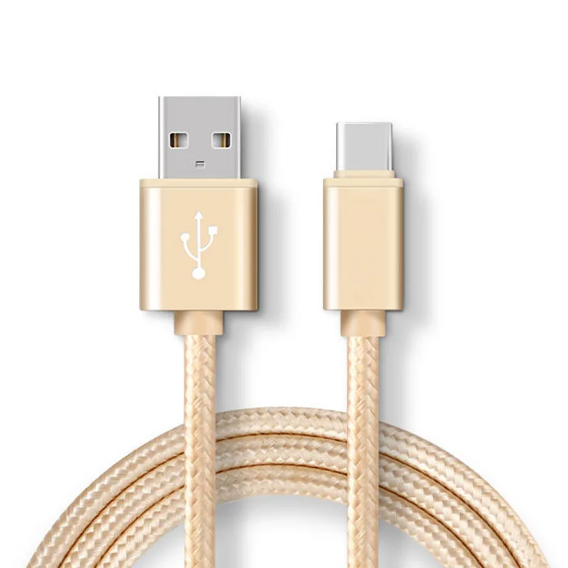 Overfly Micro USB кабель Тип C зарядный 1 м ультра прочный нейлоновый плетеный для