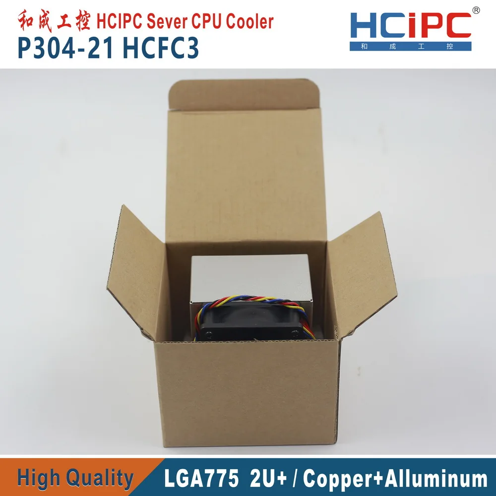 HCIPC P304-21 HCFC3 LGA775 радиатор для процессора, LGA775 кулер для процессора Allumium+ медь 2U кулер для процессора, 3U/4U/5U охладитель для процессора, вентилятор охлаждения