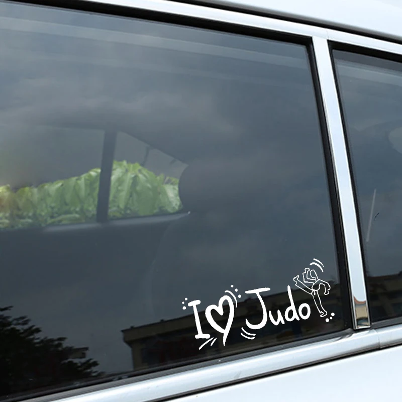 QYPF 17 5*7 9 см I Love Judo Decor автомобильный бампер декоративная наклейка виниловый