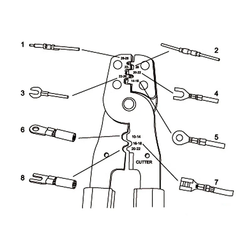 

HS-202B Multi Functional Portable Hand Crimping Plier Terminals Crimpper Tool
