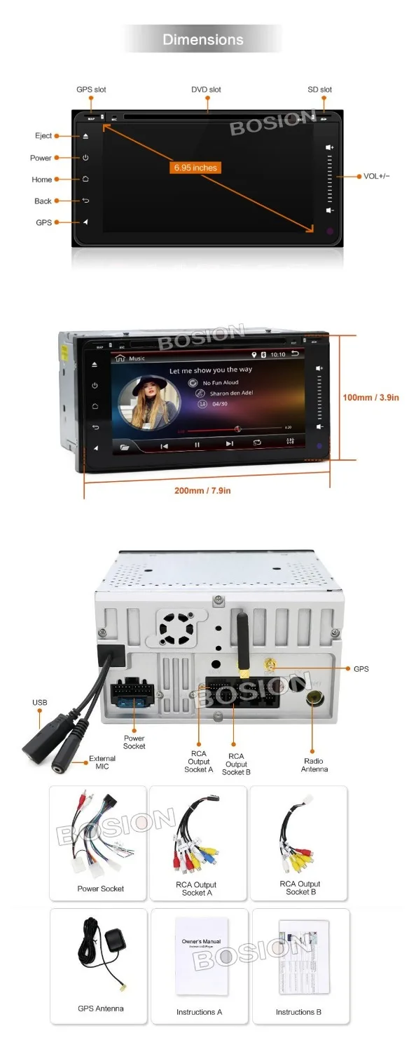 Android 6 0 2G ram автомобильный dvd плеер для Toyota Hilux VIOS старый Camry Prado RAV4 2003 2008 с 4G LTE сети|car
