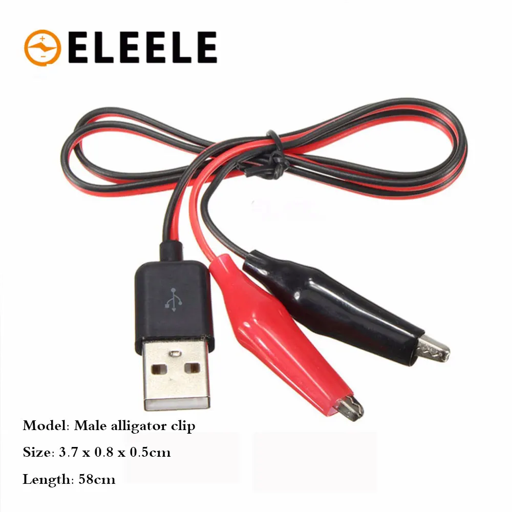 Крокодил Зажимы электрические DIY Тестовые провода крокодил двойной конец зажимы