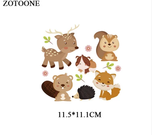 ZOTOONE/милые Мультяшные заплатки в виде животных для одежды с утюгом для поделок, аксессуары, украшение, принт на футболке, джинсы для детей
