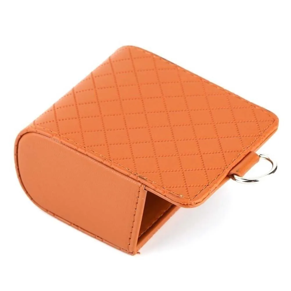 Автомобиль вентиляционное отверстие мусорный ящик PU кожаный автомобильный