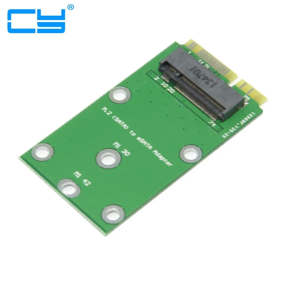 Mini pcie pci express PCI-E 2 полосы M.2 SSD NGFF 30 мм 42 на 52pin адаптер mSATA конвертер добавить Карты